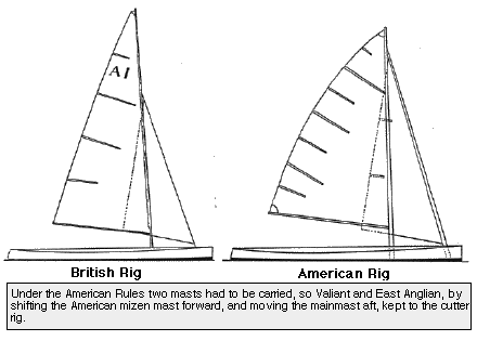 Sail plans for Valiant and East Anglian