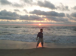 Sunrise on the beach.
