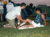 Betty getting a massage