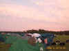 Tent city at dusk on day one