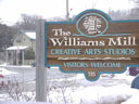 Sign for the Williams Mill Creative Arts Studio.